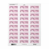 Kawaii kat cuteroze retouradreslabel etiket (Full Sheet)