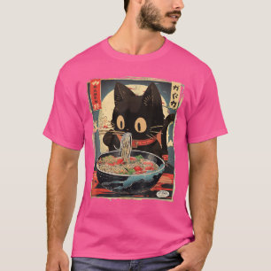 Kawaii kat eet Ramen Noedels Anime Cadeau Meisje T-shirt