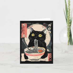 Kawaii kat eet Ramen Noedels Funny Anime Cadeau G Kaart