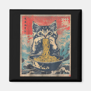 Kawaii kat eet Ramen Noedels Funny Anime Cadeau G Magneet