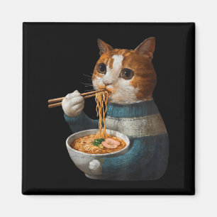 Kawaii kat eet Ramen Noedels Funny Anime Cadeau G Magneet