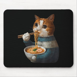 Kawaii kat eet Ramen Noedels Funny Anime Cadeau G Muismat