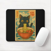 Kawaii kat eet Ramen Noedels Funny Anime Cadeau G Muismat (Met muis)