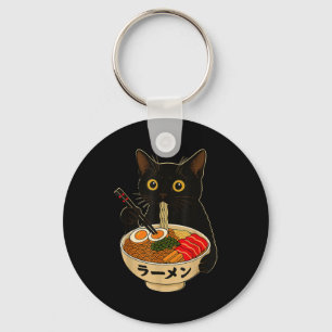 Kawaii kat eet Ramen Noedels Funny Anime Cadeau G Sleutelhanger