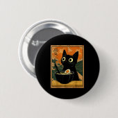 Kawaii kat eet Ramen Noedels Funny Anime Geschenk Ronde Button 5,7 Cm (Voorkant /achterkant)