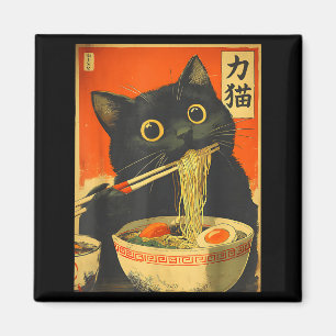 Kawaii kat eet Ramen Noedels Grappige Anime Cadeau Magneet
