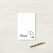 Kawaii kat en hond lijn kunst post-it® notes (Op bureau)