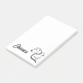 Kawaii kat en hond lijn kunst post-it® notes (Schuin)