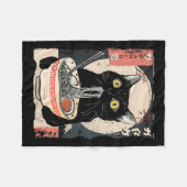 Kawaii Kat Eten Ramen Noodles Grappige Anime Gift  Fleece Deken (Voorkant (Horizontaal))