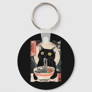 Kawaii Kat Eten Ramen Noodles Grappige Anime Gift Sleutelhanger