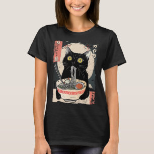 Kawaii Kat Eten Ramen Noodles Grappige Anime Gift T-shirt