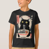 Kawaii Kat Eten Ramen Noodles Grappige Anime Gift  T-shirt (Voorkant)