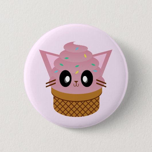 kawaii kat - ijsijs ronde button 5,7 cm (Voorkant)