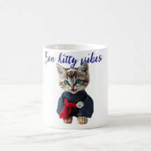 😻 Kawaii Kat in Blauwe Kimono - Japanse Stijl Kun