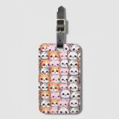 Kawaii kat katje kitten huisdier gezicht doodle pr bagagelabel (Voorkant (verticaal))