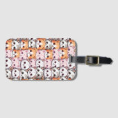 Kawaii kat katje kitten huisdier gezicht doodle pr bagagelabel (Voorkant (horizontaal))