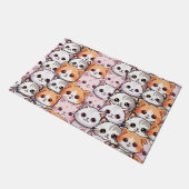 Kawaii kat katje kitten huisdier gezicht doodle pr deurmat (Schuin)