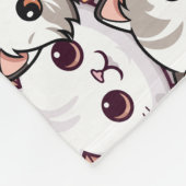 Kawaii kat katje kitten huisdier gezicht doodle pr fleece deken (Hoek)