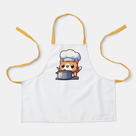 kawaii kat keuken schort (Voorkant)