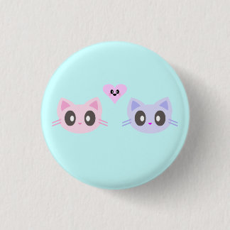 kawaii kat liefde ronde button 3,2 cm