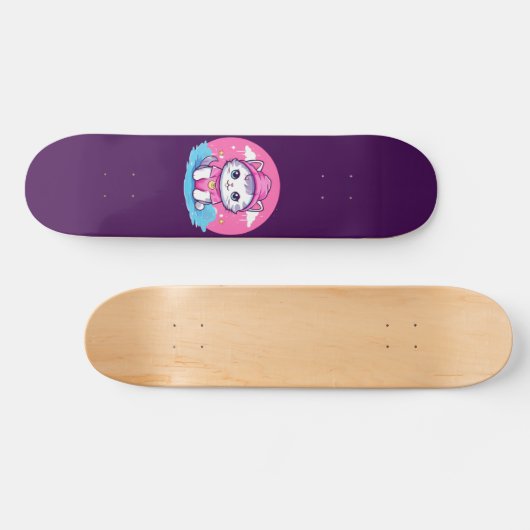 Kawaii Kat Persoonlijk Skateboard (Horizontaal)