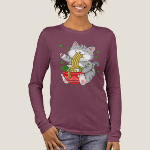 Kawaii kat ramen noedel grappige huisdier kat Tri-Blend shirt