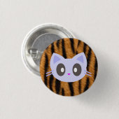 Kawaii kat tijgerprint ronde button 3,2 cm (Voorkant /achterkant)