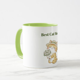 Kawaii Kat Tuinierster Roos Boeket Twee-Tons Mok