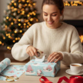 Kawaii Kat & Vrienden Kerstinpakpapier Inpakpapier Vel