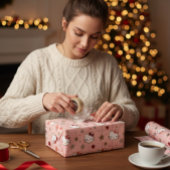 Kawaii Kat & Vrienden Kerstinpakpapier Inpakpapier Vel