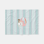 Kawaii katje en regenboog zo schattig fleece deken (Voorkant (Horizontaal))