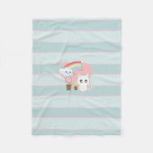 Kawaii katje en regenboog zo schattig fleece deken (Voorkant)