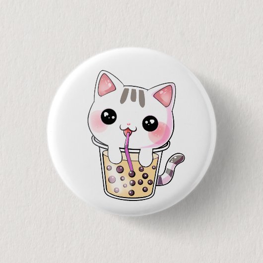 Kawaii katteborrelthee ronde button 3,2 cm (Voorkant)