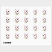 Kawaii katteborrelthee ronde sticker (Vel)