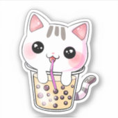 Kawaii katteborrelthee sticker (Voorkant)