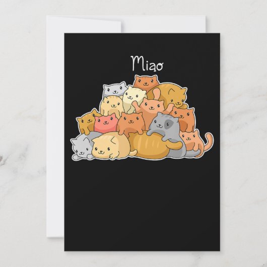 kawaii kattejapans vedertje schattige liefhebbers  kaart (Voorkant)