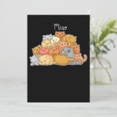 kawaii kattejapans vedertje schattige liefhebbers  kaart (Staand voorkant)