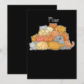 kawaii kattejapans vedertje schattige liefhebbers  kaart (Voorkant / Achterkant)