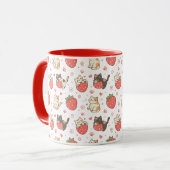 Kawaii Katten & Aardbeien Mok (Voorkant links)