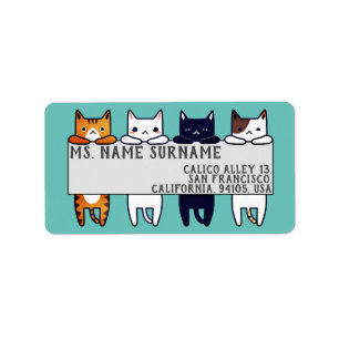 kawaii - katten hangen aan etiket