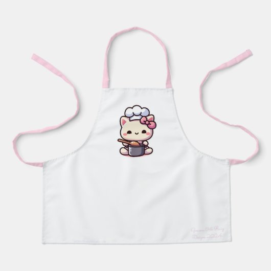 kawaii katten keuken schort (Voorkant)
