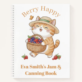Kawaii Katten Tuinierder Zomer Bes Notitieboek