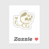 Kawaii Kattenliefhebber Cadeau | Cute Chibi Kitten Sticker (Vel)