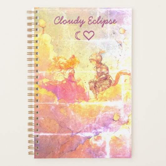 Kawaii kattenmeisjesprinses & kattenridderjongen p planner (Voorkant)