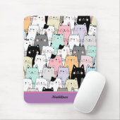 Kawaii kattenpatroon  muismat (Met muis)