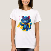 Kawaii Katze mit Kopfhörern T-shirt (Voorkant)