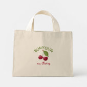 Kawaii-kersillustratie Mini Tote Bag (Achterkant)