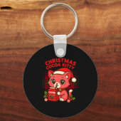 Kawaii Kerst Cocoa Kitty Sleutelhanger (Voorkant)
