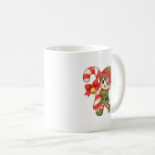 Kawaii Kerst Elf Mok met Suikerstok (Voorkant rechts)