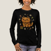 Kawaii Kerst Gingerbread Kitty - Meowy Xmas G Tri-Blend Shirt (Voorkant)